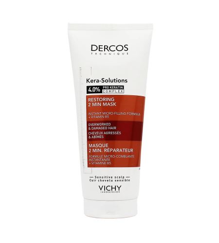 Vichy Dercos Kera-Solutions Restoring 2 Min Mask obnovující maska pro suché a poškozené vlasy 200 ml