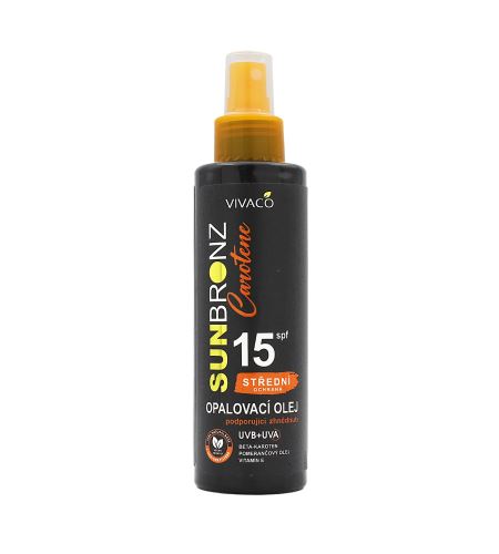 Vivaco Sun Bronz Carotene opalovací olej SPF 15 150 ml