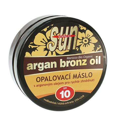 Vivaco SUN Argan Bronz Oil opalovací máslo s bio arganovým olejem SPF 10 200 ml