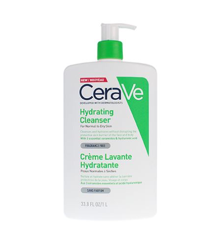 CeraVe Hydrating Cleanser hydratační čistící gel na obličej a tělo 1000 ml