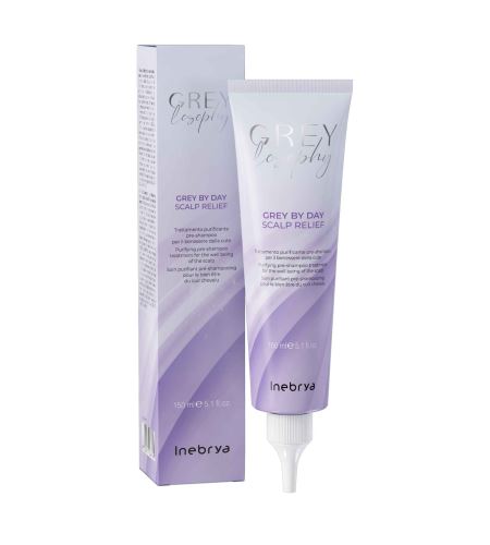 Inebrya Grey By Day Scalp Relief purifikační péče před použitím šamponu 150 ml