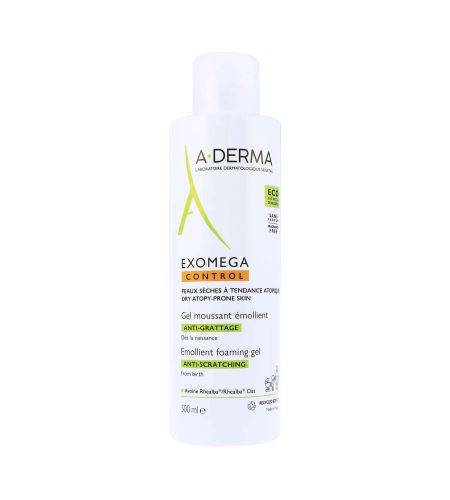 A-Derma Exomega Control zvláčňující pěnivý gel pro pro suchou a atopickou pokožku 500 ml
