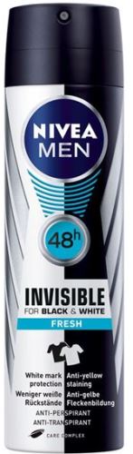 Nivea Men Invisible Black & White Fresh 48h antiperspirant ve spreji 150 ml pro muže