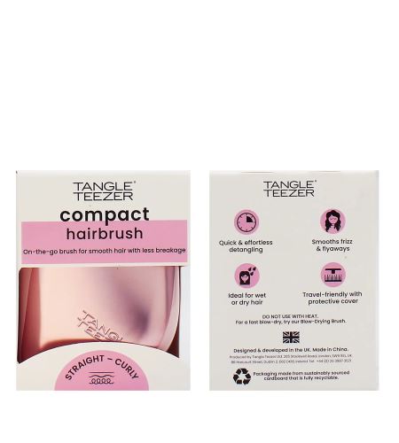 Tangle Teezer The Compact Styler kartáč na vlasy Pink Matte Chrome
