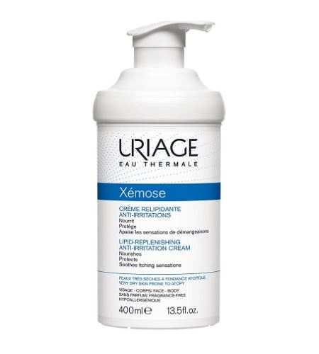 URIAGE Xémose Lipid-Replenishing Anti-Irritation Cream relipidační zklidňující krém pro velmi suchou citlivou a atopickou pokožku 400 ml