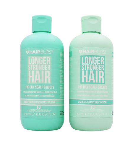 Hairburst Longer Stronger Hair Oily Scalp & Roots sada na mastné vlasy šampon 350 ml + kondicionér 350 ml